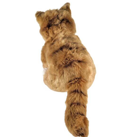 Realistic Maine Coon Cat Manny Realistic Plush Stuffed Animal Toy Brown White - Picture 14 of 16